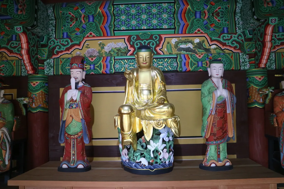 목포 달성사 목조지장보살삼존상 및 시왕상 일괄 사진