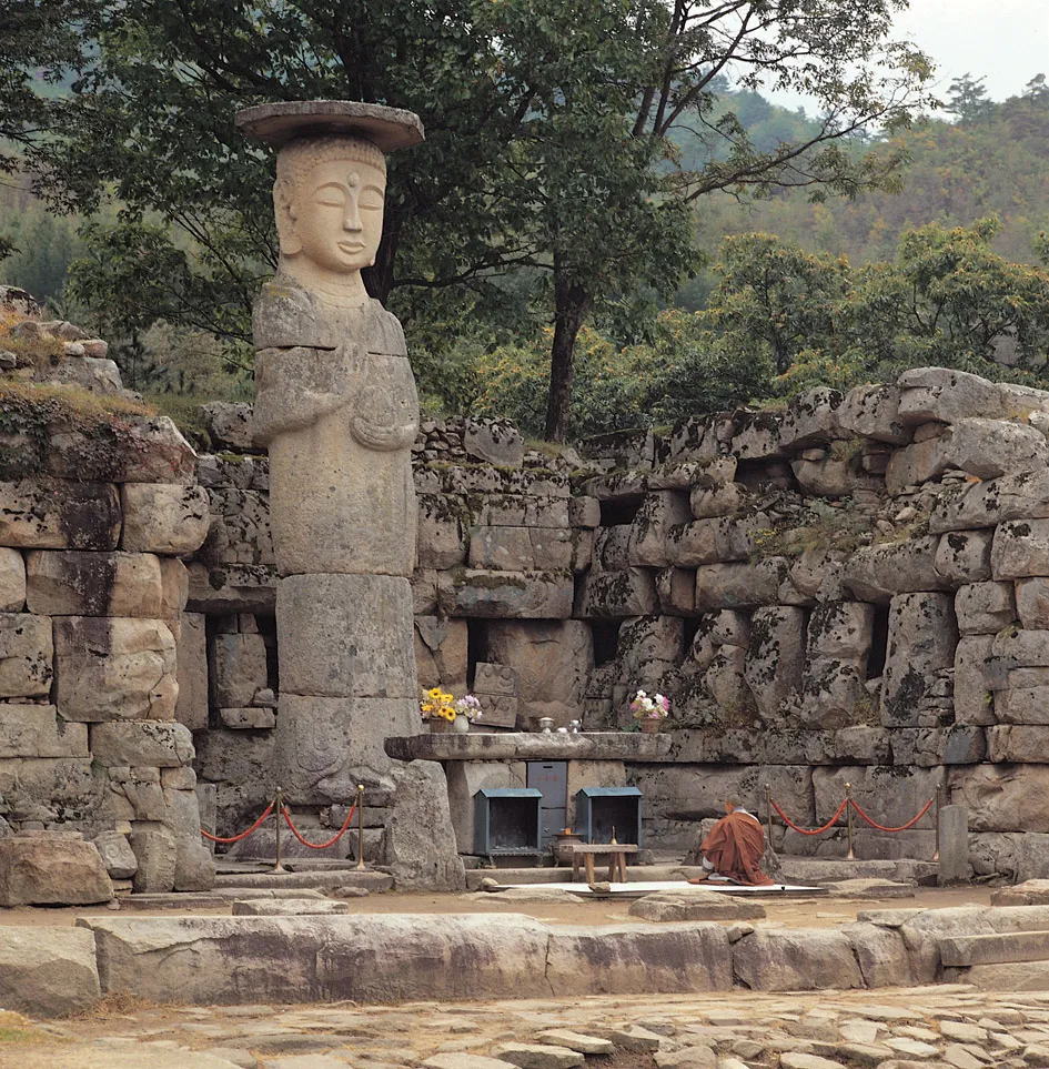 충주 미륵리 석조여래입상 사진