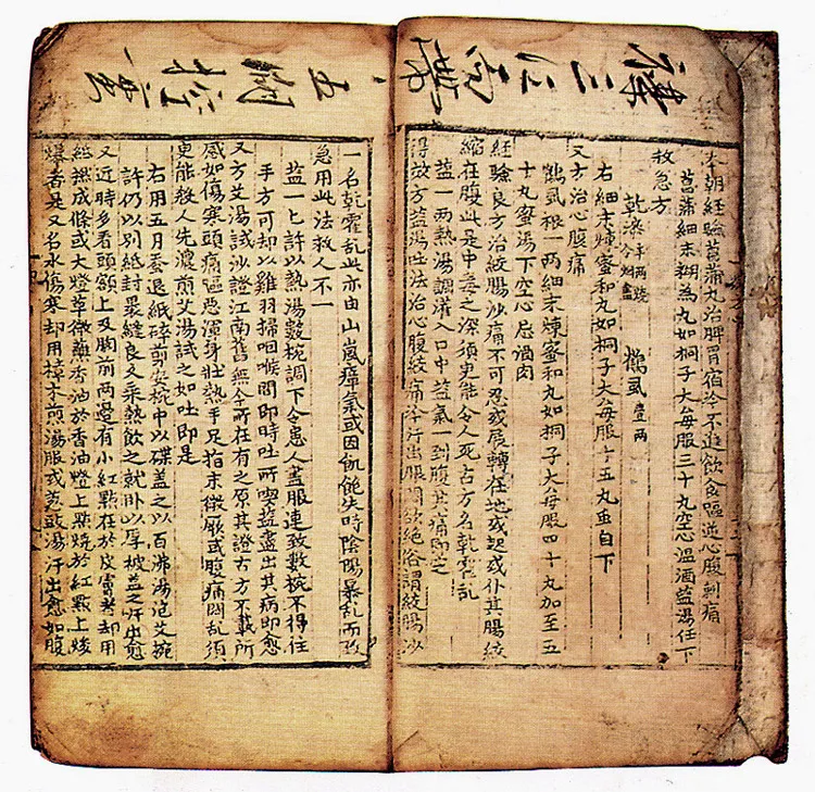 향약제생집성방 권4~5 사진