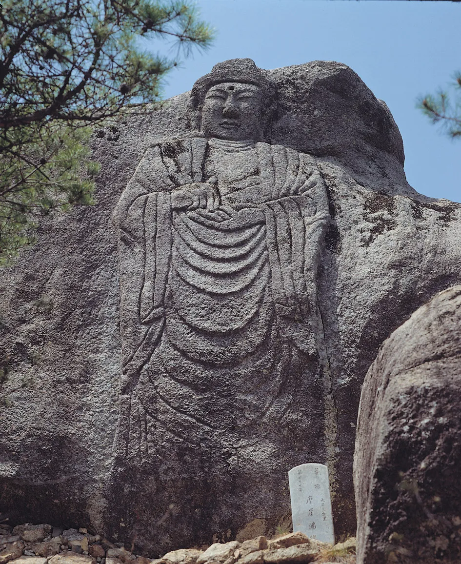 천안 삼태리 마애여래입상 사진