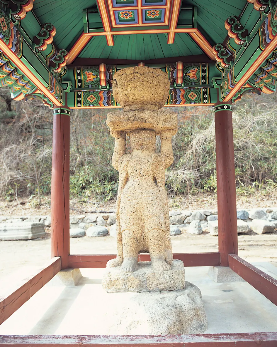 보은 법주사 석조희견보살입상 사진