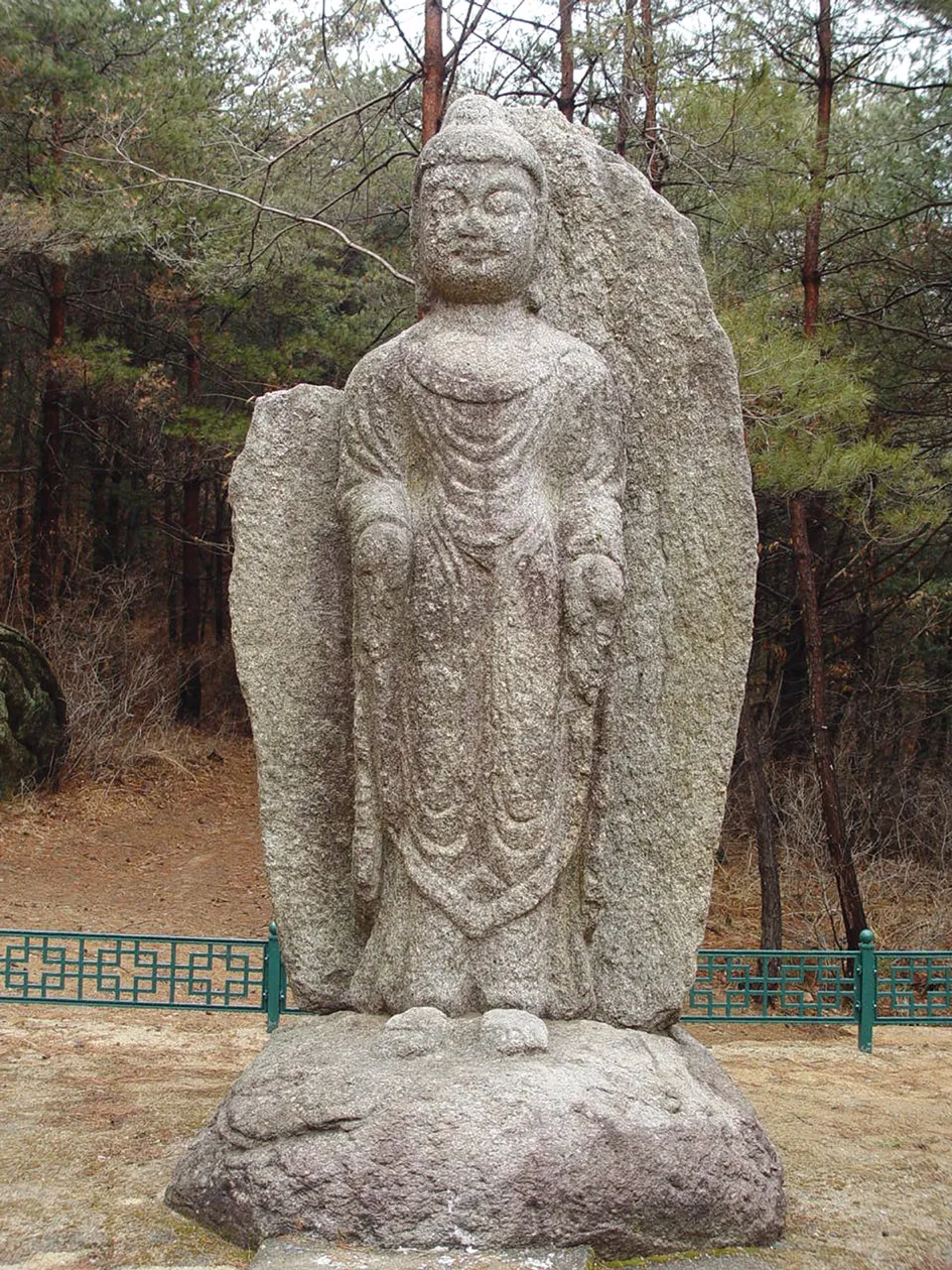 거창 농산리 석조여래입상 사진