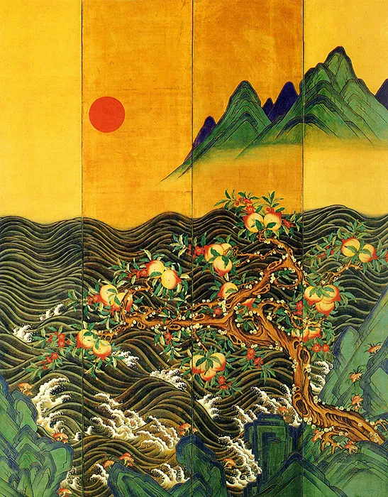일월반도도 병풍 사진