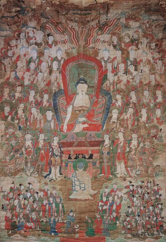 진천 영수사 영산회 괘불탱 사진