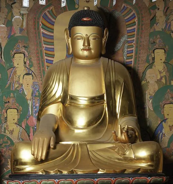 칠곡 송림사 목조석가여래삼존좌상 사진