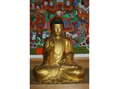 경주 왕룡사원 목조아미타여래좌상 사진