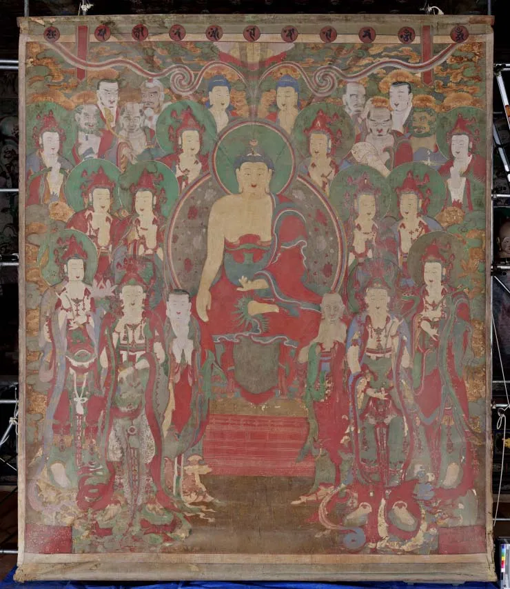 경주 불국사 영산회상도 및 사천왕 벽화 사진