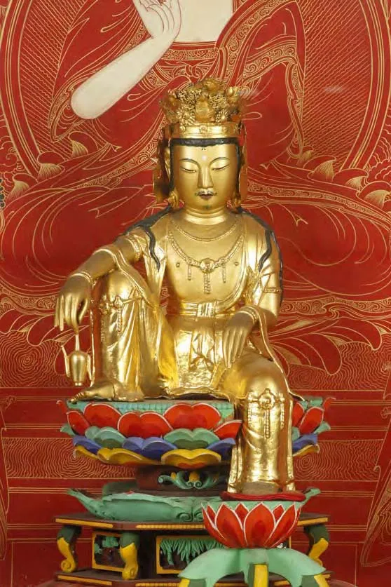서울 보타사 금동보살좌상 사진