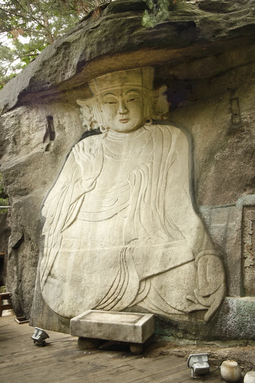 서울 보타사 마애보살좌상 사진