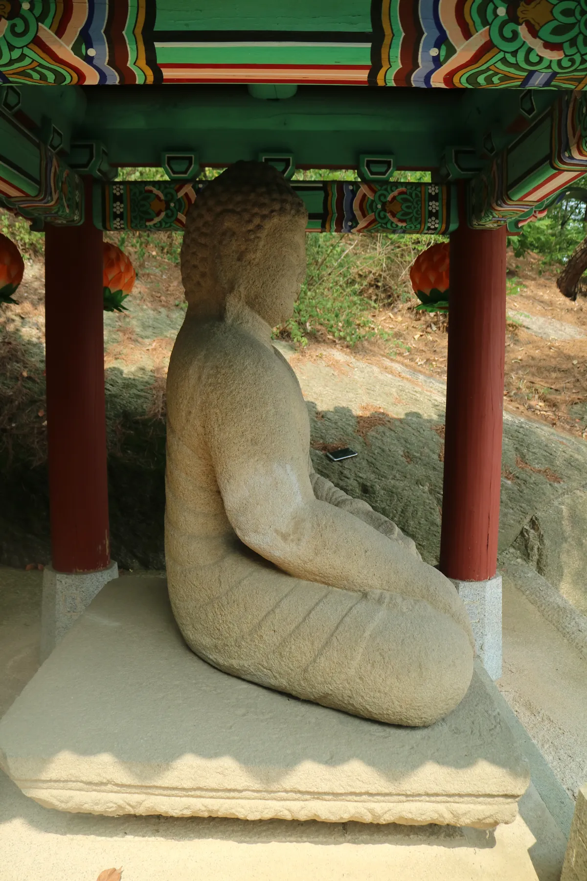 경주 방형대좌 석조여래좌상 사진