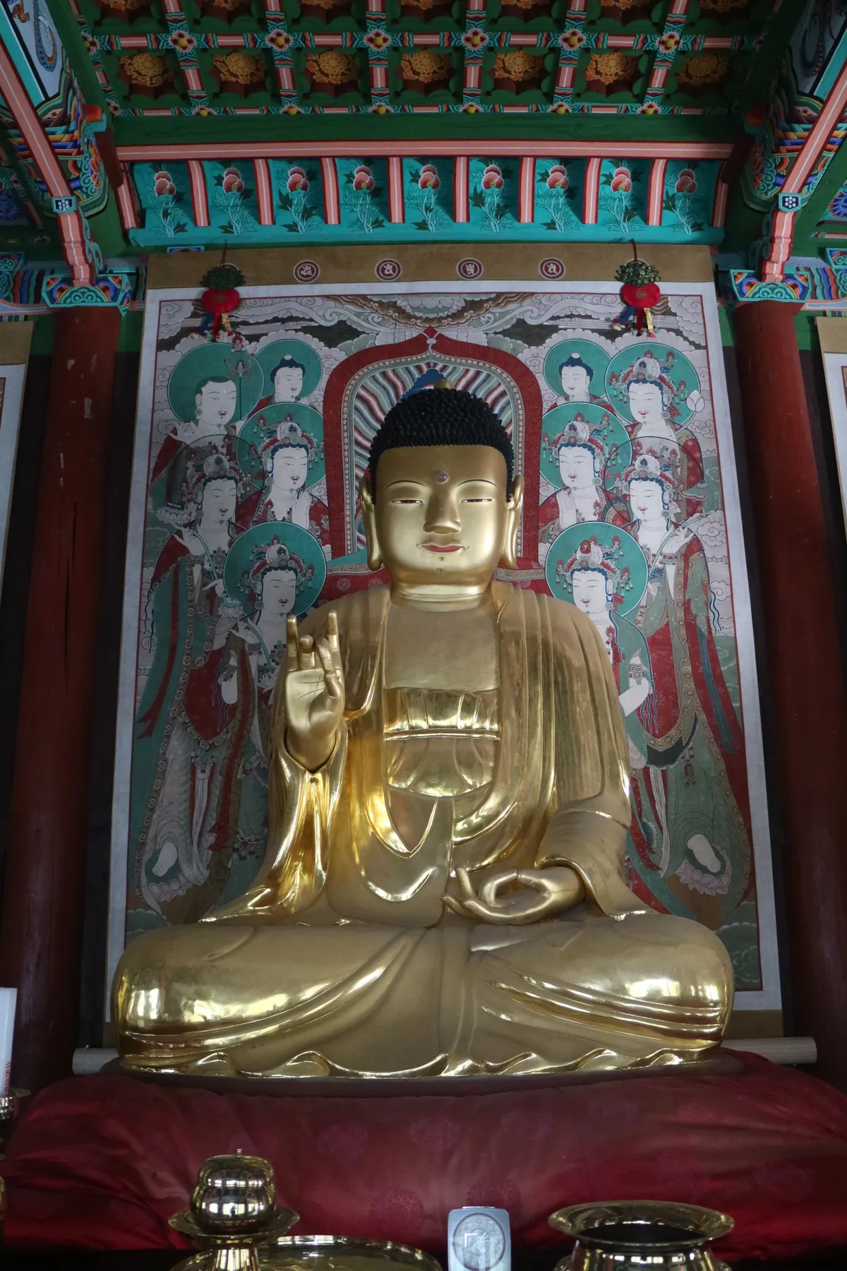 대구 동화사 목조아미타여래삼존상 사진